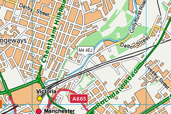 M4 4EJ map - OS VectorMap District (Ordnance Survey)