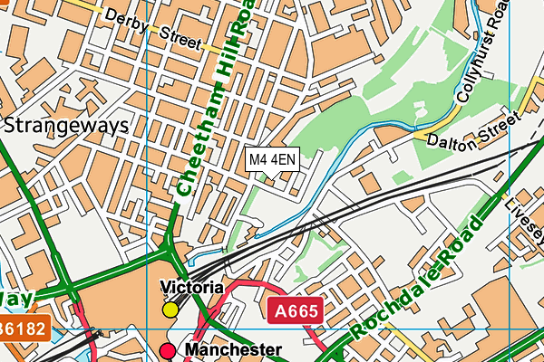 M4 4EN map - OS VectorMap District (Ordnance Survey)