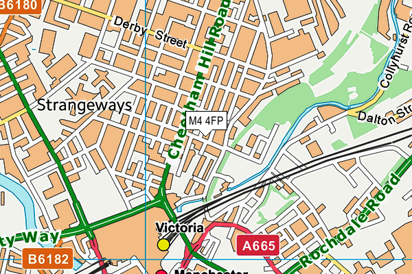 M4 4FP map - OS VectorMap District (Ordnance Survey)