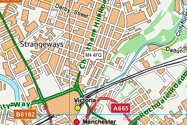 M4 4FQ map - OS VectorMap District (Ordnance Survey)