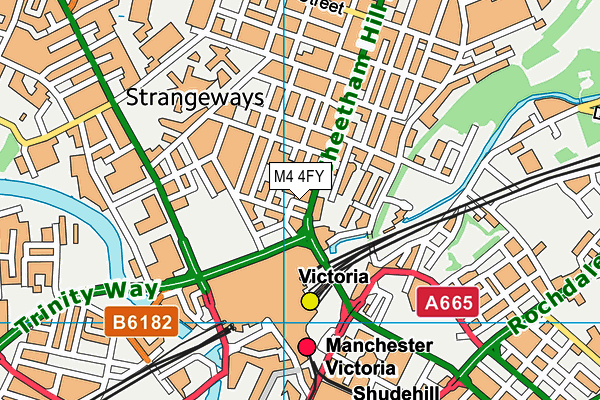 M4 4FY map - OS VectorMap District (Ordnance Survey)