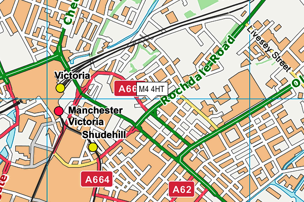 M4 4HT map - OS VectorMap District (Ordnance Survey)
