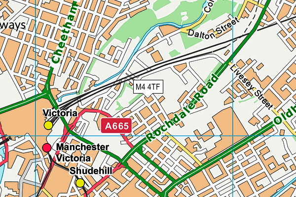 M4 4TF map - OS VectorMap District (Ordnance Survey)