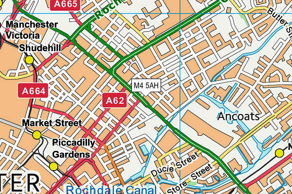 M4 5AH map - OS VectorMap District (Ordnance Survey)