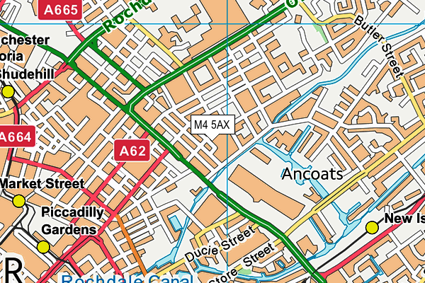 M4 5AX map - OS VectorMap District (Ordnance Survey)