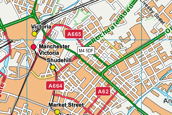 M4 5DF map - OS VectorMap District (Ordnance Survey)