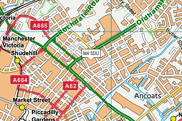 M4 5DU map - OS VectorMap District (Ordnance Survey)