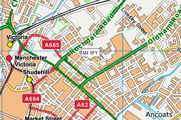 M4 5FY map - OS VectorMap District (Ordnance Survey)