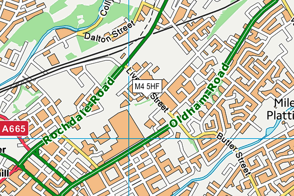 M4 5HF map - OS VectorMap District (Ordnance Survey)