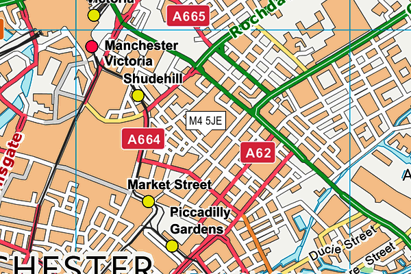 M4 5JE map - OS VectorMap District (Ordnance Survey)