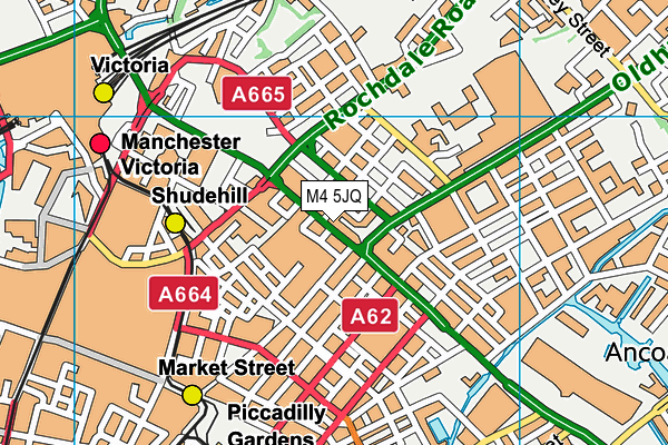 M4 5JQ map - OS VectorMap District (Ordnance Survey)