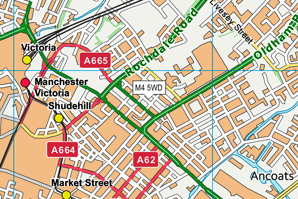 M4 5WD map - OS VectorMap District (Ordnance Survey)