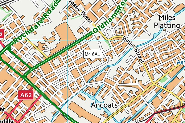 M4 6AL map - OS VectorMap District (Ordnance Survey)