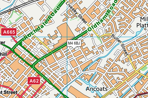 M4 6BJ map - OS VectorMap District (Ordnance Survey)