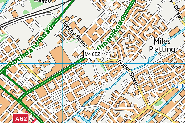 M4 6BZ map - OS VectorMap District (Ordnance Survey)