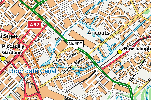 Puregym (Manchester Urban Exchange) map (M4 6DE) - OS VectorMap District (Ordnance Survey)