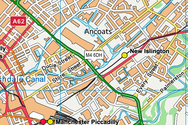 M4 6DH map - OS VectorMap District (Ordnance Survey)