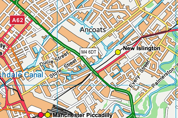 M4 6DT map - OS VectorMap District (Ordnance Survey)