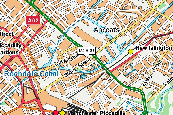 M4 6DU map - OS VectorMap District (Ordnance Survey)