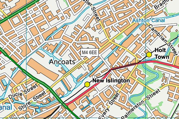 M4 6EE map - OS VectorMap District (Ordnance Survey)