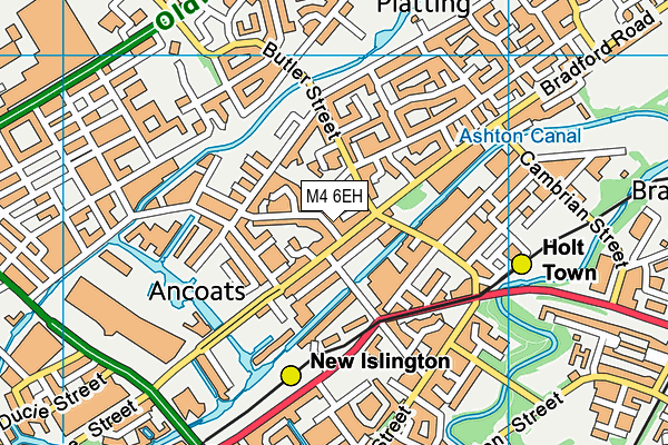 M4 6EH map - OS VectorMap District (Ordnance Survey)