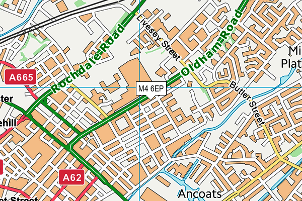 M4 6EP map - OS VectorMap District (Ordnance Survey)