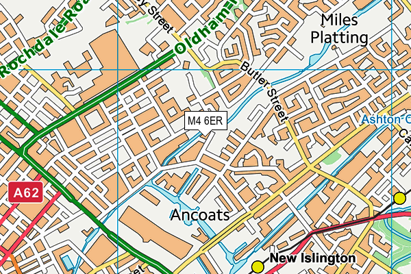 M4 6ER map - OS VectorMap District (Ordnance Survey)