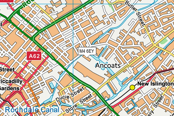 Co-Op Academy New Islington map (M4 6EY) - OS VectorMap District (Ordnance Survey)