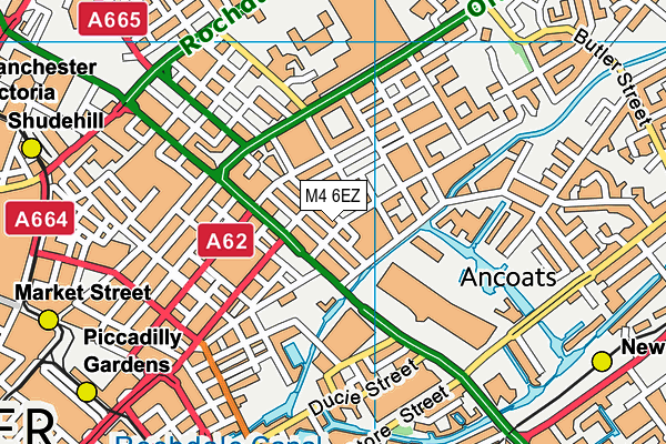 M4 6EZ map - OS VectorMap District (Ordnance Survey)