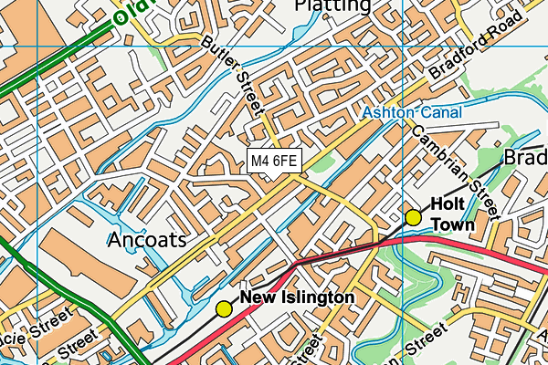 M4 6FE map - OS VectorMap District (Ordnance Survey)