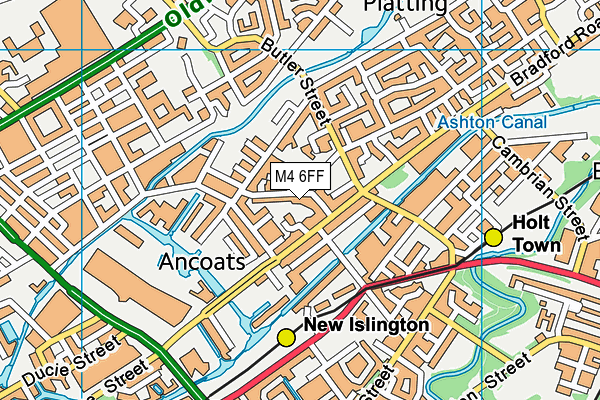 M4 6FF map - OS VectorMap District (Ordnance Survey)