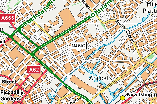 M4 6JG map - OS VectorMap District (Ordnance Survey)