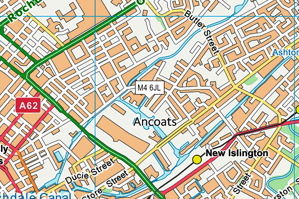 M4 6JL map - OS VectorMap District (Ordnance Survey)