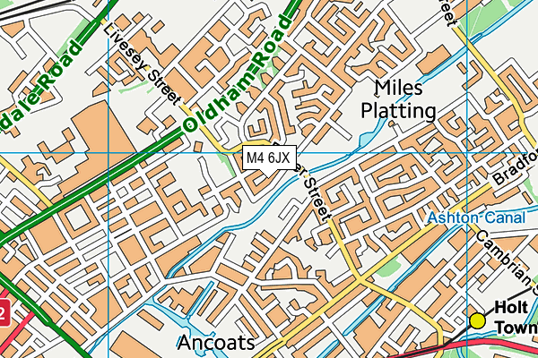 M4 6JX map - OS VectorMap District (Ordnance Survey)