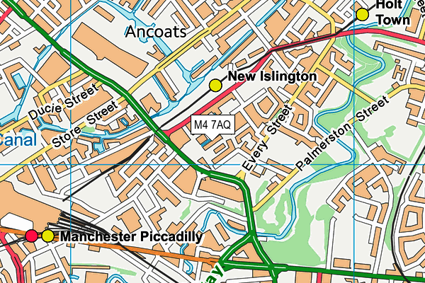 M4 7AQ map - OS VectorMap District (Ordnance Survey)