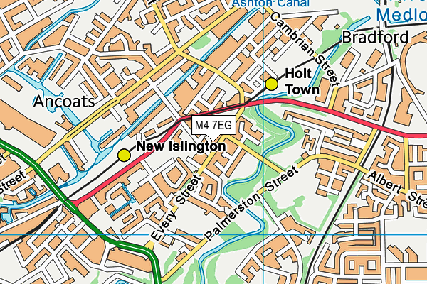 M4 7EG map - OS VectorMap District (Ordnance Survey)