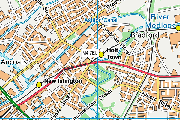 M4 7EU map - OS VectorMap District (Ordnance Survey)