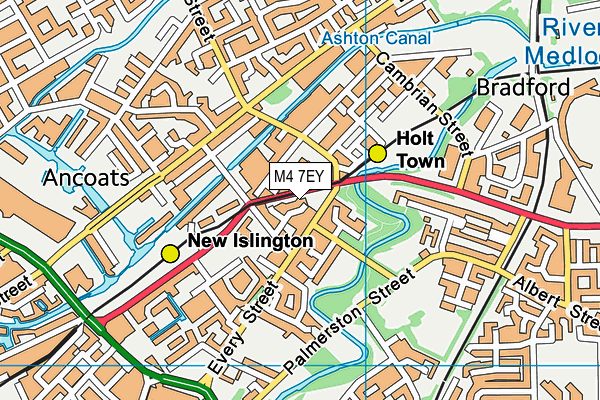 M4 7EY map - OS VectorMap District (Ordnance Survey)