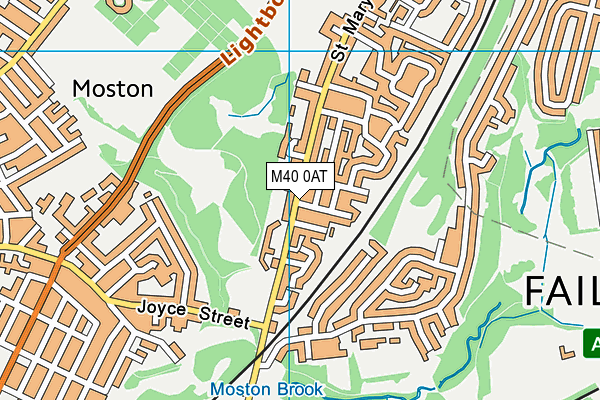 M40 0AT map - OS VectorMap District (Ordnance Survey)