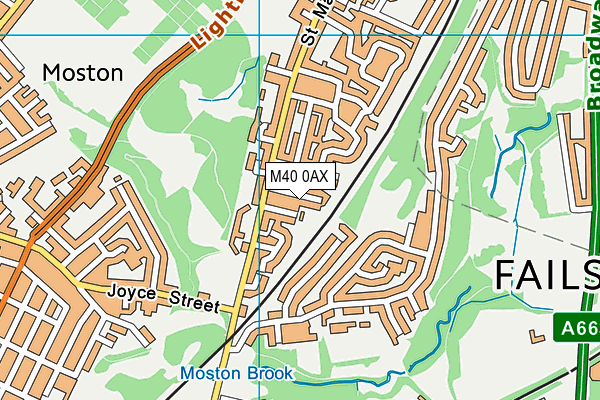M40 0AX map - OS VectorMap District (Ordnance Survey)