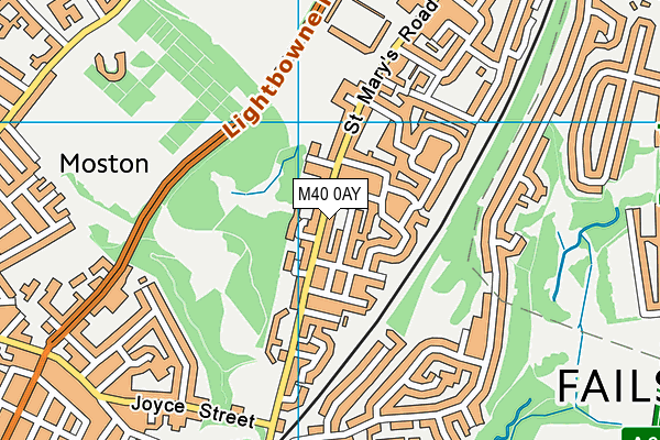 M40 0AY map - OS VectorMap District (Ordnance Survey)