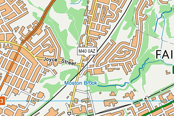 M40 0AZ map - OS VectorMap District (Ordnance Survey)