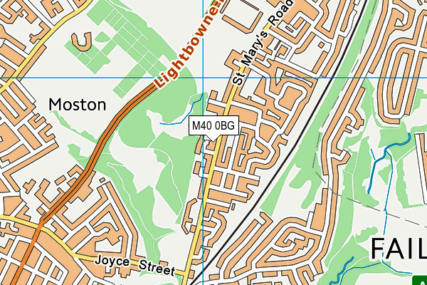 M40 0BG map - OS VectorMap District (Ordnance Survey)