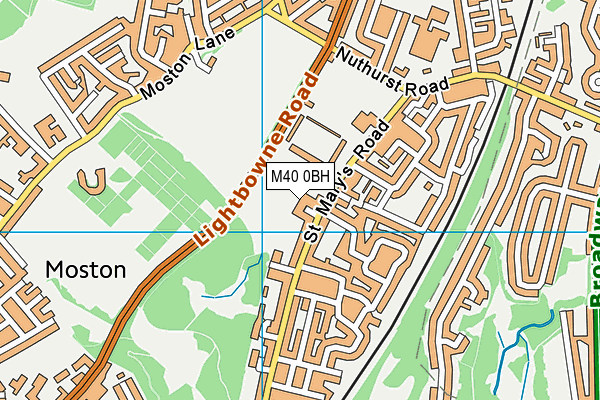 M40 0BH map - OS VectorMap District (Ordnance Survey)