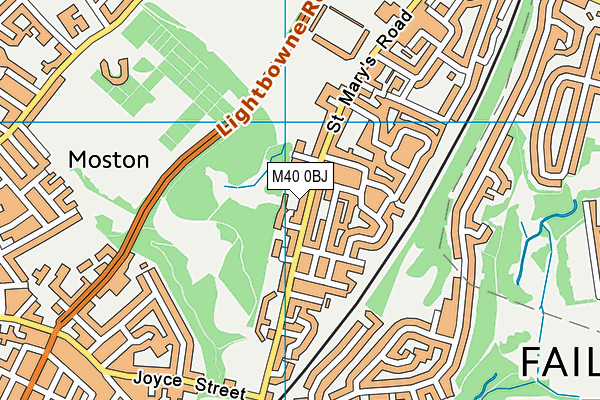 M40 0BJ map - OS VectorMap District (Ordnance Survey)