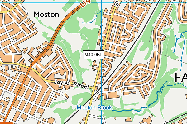 M40 0BL map - OS VectorMap District (Ordnance Survey)