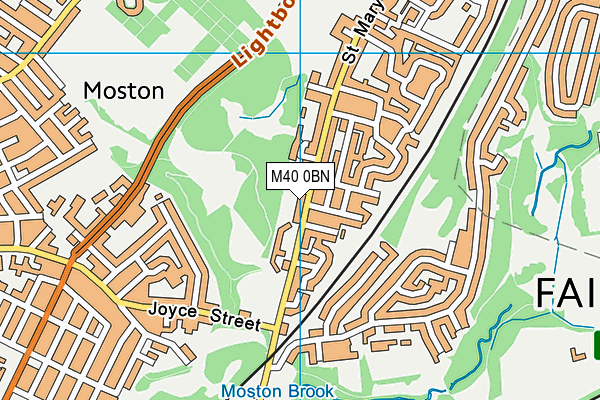 M40 0BN map - OS VectorMap District (Ordnance Survey)