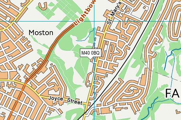 M40 0BQ map - OS VectorMap District (Ordnance Survey)