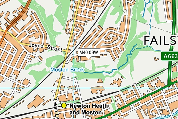 M40 0BW map - OS VectorMap District (Ordnance Survey)