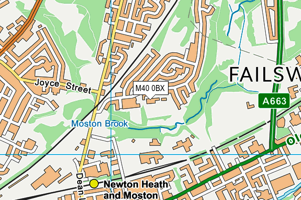 Co-op Academy Broadhurst map (M40 0BX) - OS VectorMap District (Ordnance Survey)